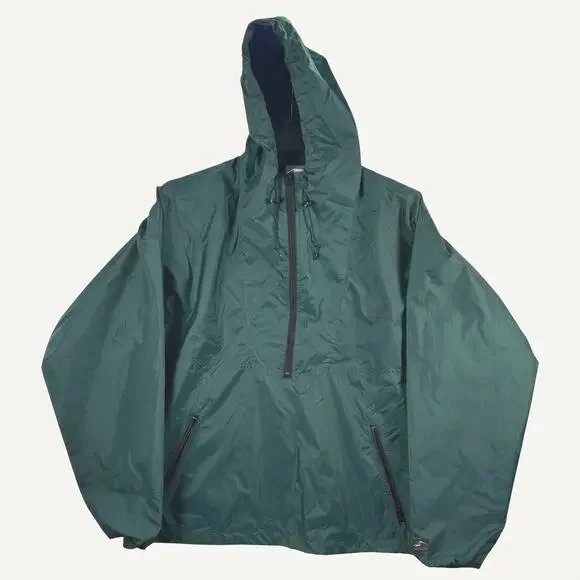 Vintage Helly Hansen Quarter-Zip Rain Jacket – Teal & Purple – Men's Medium