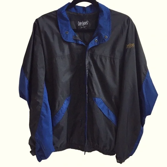 Vintage Footjoy FJ Dryjoys Golf Windbreaker/Rain Full Zip Jacket Medium