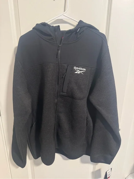 Reebok Black Hooded Full-Zip Jacket