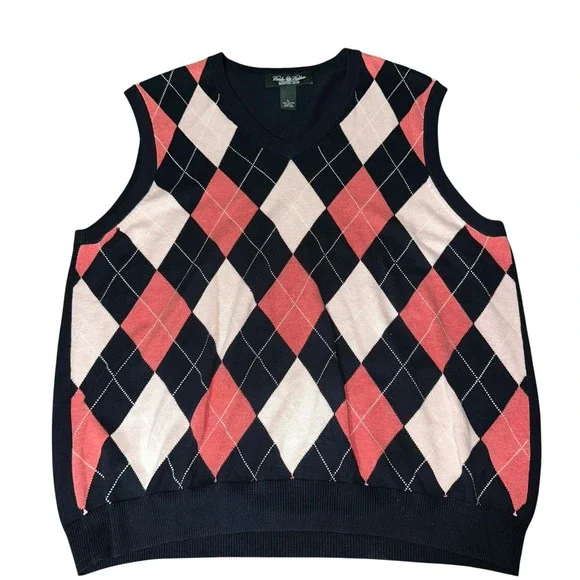 Brooks Brothers Country Club Argyle Vest Size‎ Large