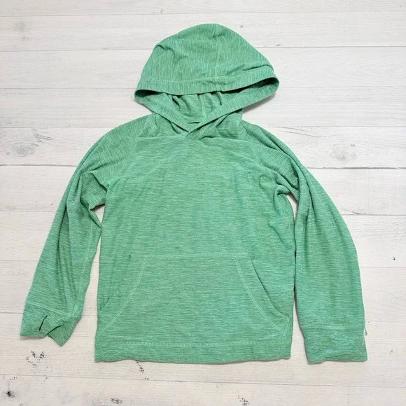 Hanna Andersson active UV green pullover hoodie 100/4‎