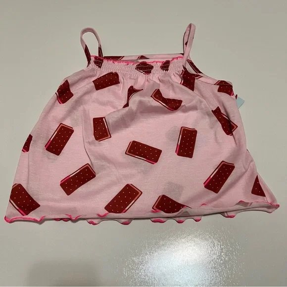 ❤️3/$15 NWT Cat & Jack Girls Pink Ice Cream Print Top