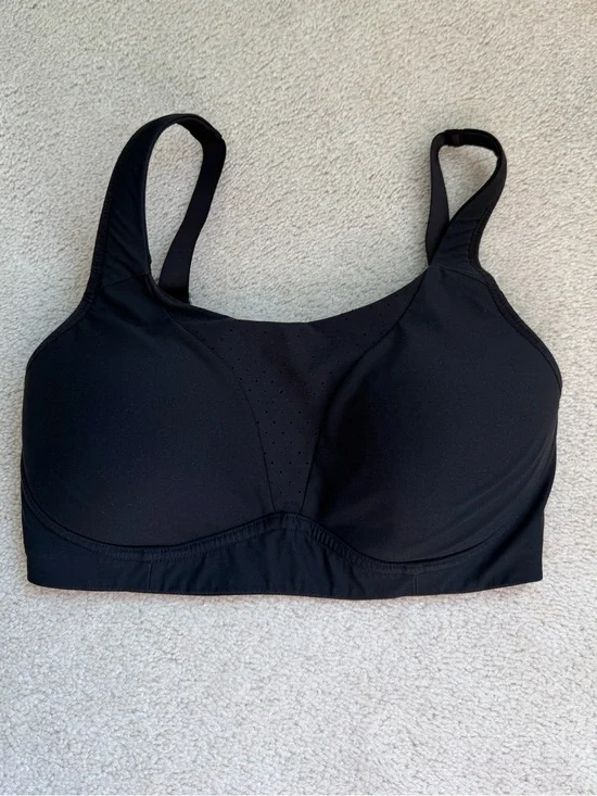 Lululemon Run Times Bra High Support Black 32DD Adjustable Sports Bra