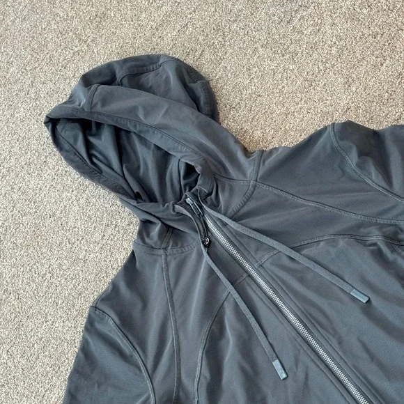 Lululemon Hooded Define Jacket Nulu‎ Cropped Dark Gray Full Zip Size Small