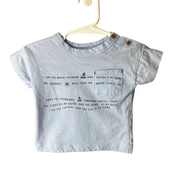 Carters Sea Sailing Brave Voyager Captain T-Shirt 6M