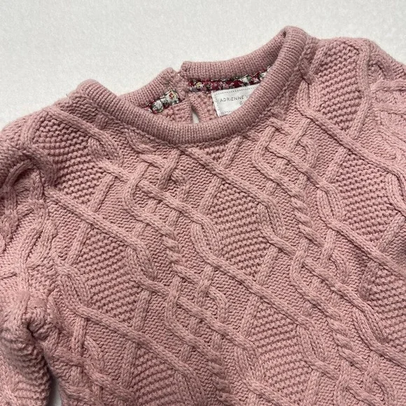 ADRIENNE‎ VITTADINI BABY GIRLS PINK SWEATER DRESS SIZE 24M EXCELLENT COND