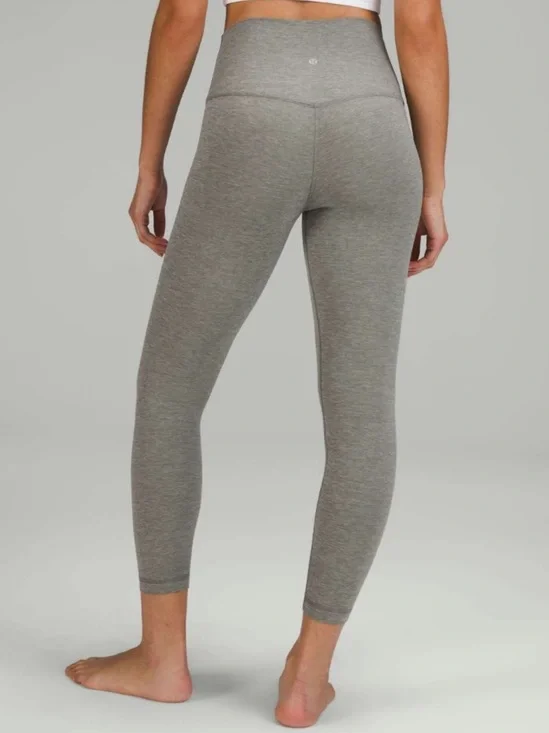 Lululemon align high rise pants 25” Heathered gray grey sage 4 leggings