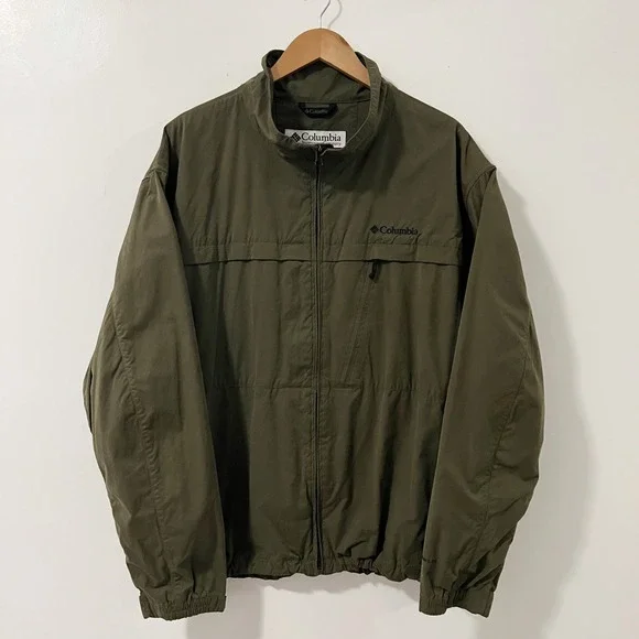 Columbia Omni-Shade Men's Green Full Zip Lightweight Jacket XXL