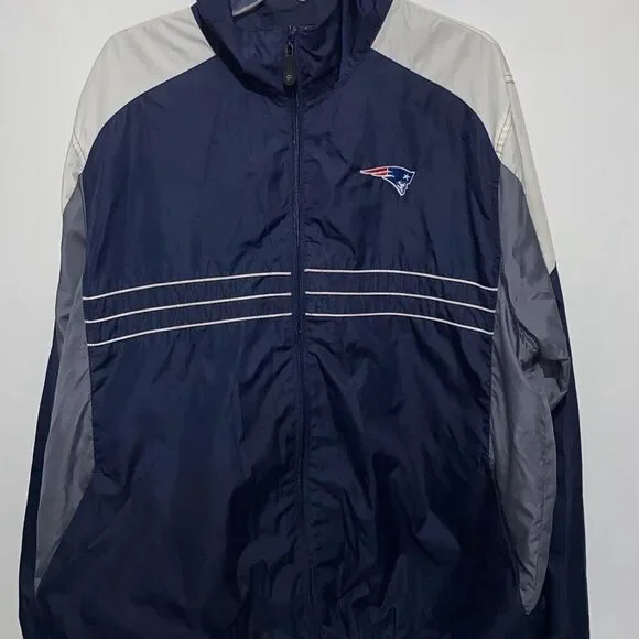 NFL Team‎ Apparel Reebok Men's Long-Sleeve Blue Windbreaker Jacket Extra Large
