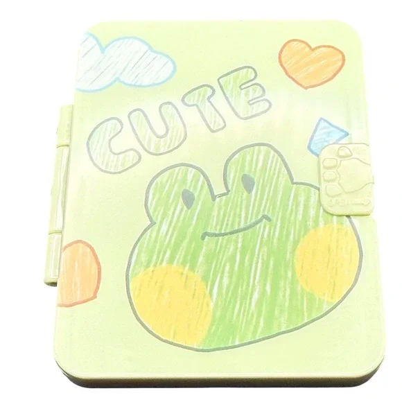 Green Frog Travel‎ Mirror and Comb Set Photocard Holder Case Cute Aesthetic
