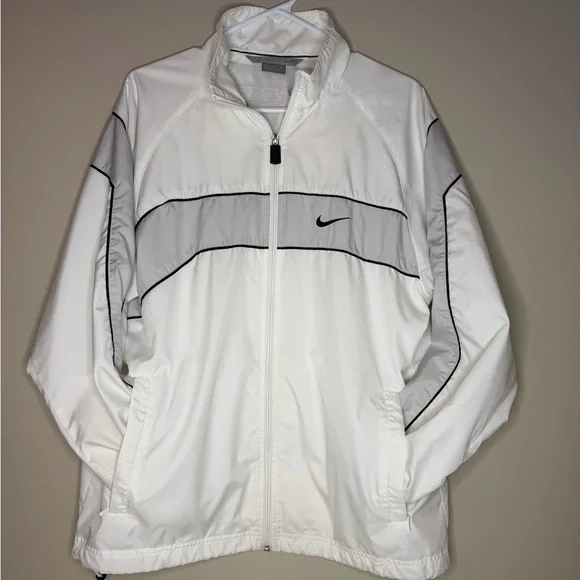 Nike Men's White and Gray Windbreaker
