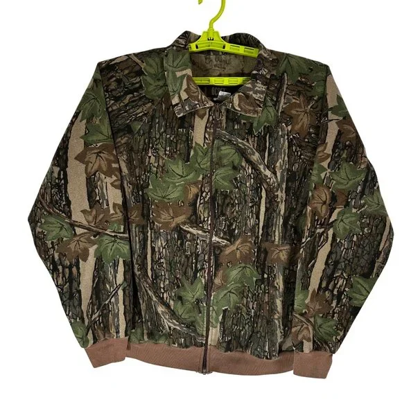 Vintage OCOEE Mens Camouflage Raglan Sleeve LG Jacket Hunting Camping Outdoors