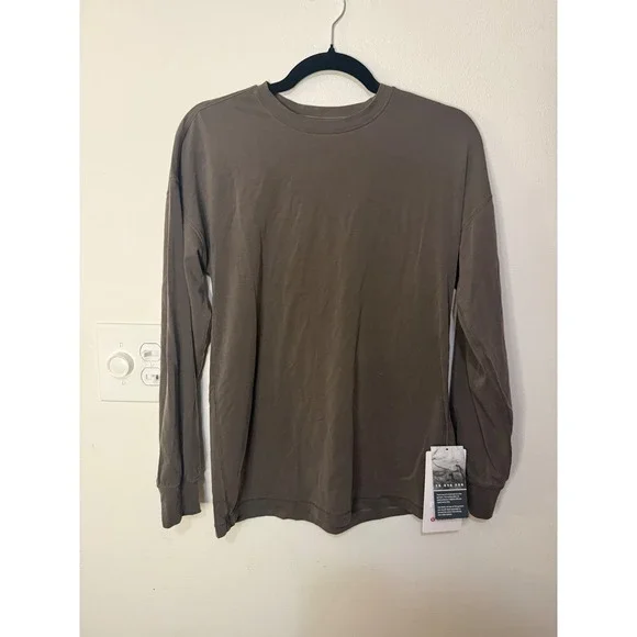Lululemon Easy Set Relaxed Long Sleeve Dilute Wash Elmwood Size 0 Oversized NWT