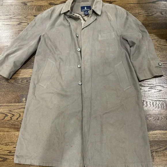vintage london fog‎ trench coat mens 42 Reg