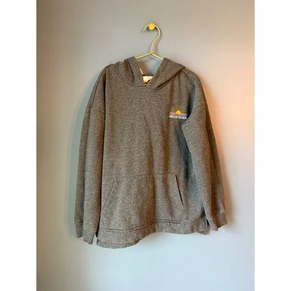 Bixby Nomad Kids Gray‎ Hoodie Sweatshirt Dream Chaser Sun Graphic Size L 12-14