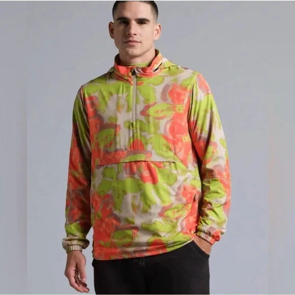NWT Municipal Sport Utility Anorak Jacket in Wildflower Hooded Windbreaker Small
