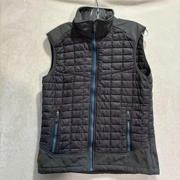 Little Donkey Andy Men's Size Small Sleeveless Quilted Puffer Vest Full Zip Grey