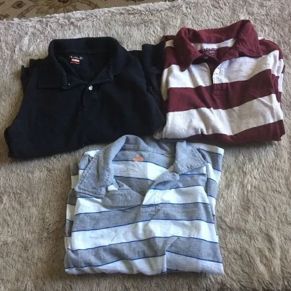 3 boys long sleeve polos