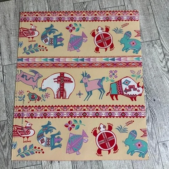Vintage 90s Cleo Gift Wrap Floral Apples Wrapping Paper All Occasion Lot of‎ 9