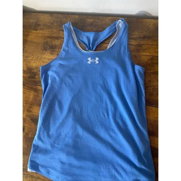 Under Armour Blue Tank - Youth medium