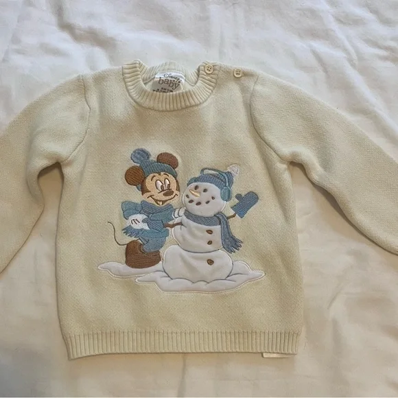 Disney Baby Mickey Mouse Snowman Cotton Sweater 12-18 Months