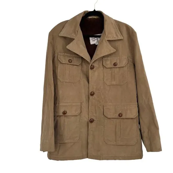 Vintage English Squire Corduroy Sherpa Equestrian Chore Jacket Men’s Size 40L