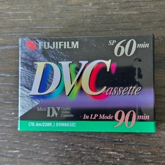 Fujifilm Mini DV 60/90 Min Digital Video Cassette‎ Tape DVM60 ME New Sealed