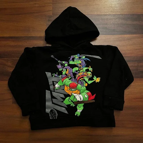Nickelodeon Teenage Mutant Ninja Turtles Hoodie Pullover Black Size‎ 4 Kids