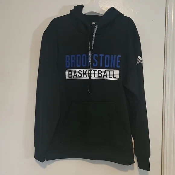 Adidas Black and Blue Basketball Hoodie