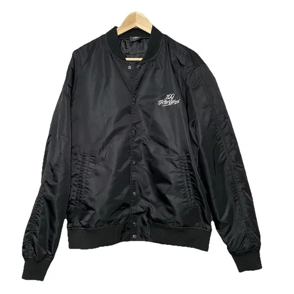 100 Thieves Foundations FW'23 Bomber Jacket Large Black