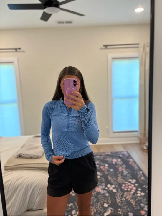 Lululemon Rest Less Cropped Quarter Zip Size 4