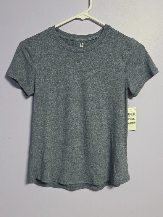 Ideology Heathered Gray Short Sleeve Crew Tee Youth Size M