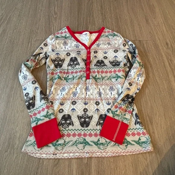 Star Wars Kids Long Sleeve Shirt - Red, Black, and Cream