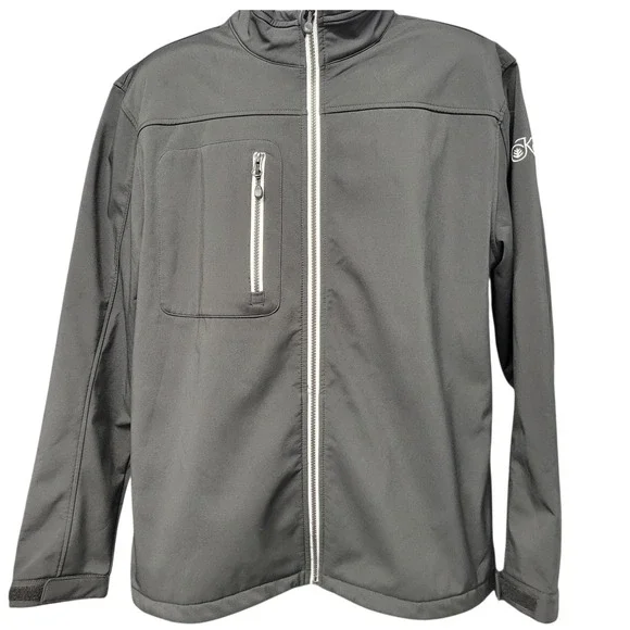 Clique Men Full Zip  Sz Lg Jacket Gray Lightweight‎ Activewear Outerwear  H482