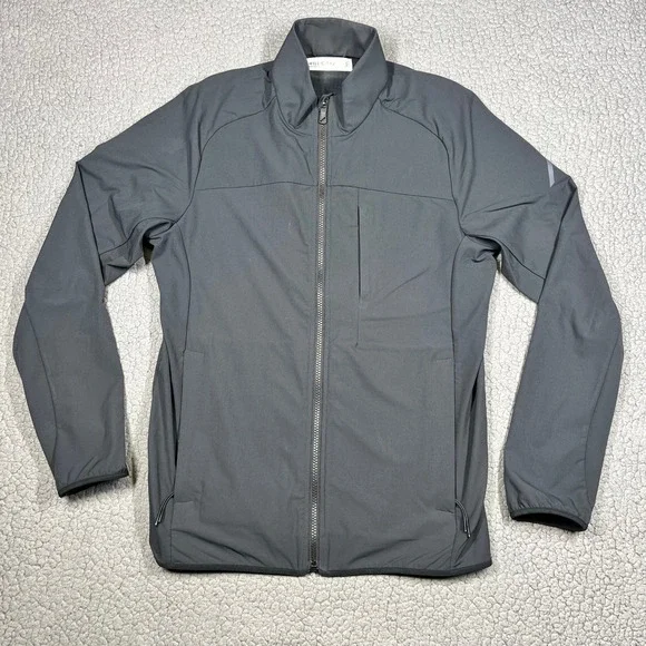 Hill City Mens Jacket Full Zip Active Black Lightweight Ventilated Size S