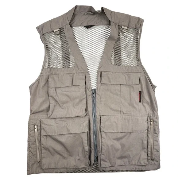 VTG Domke Utility Vest Canvas Mesh Multi‑Pocket Outdoor Hiking Fishing 2 Large?