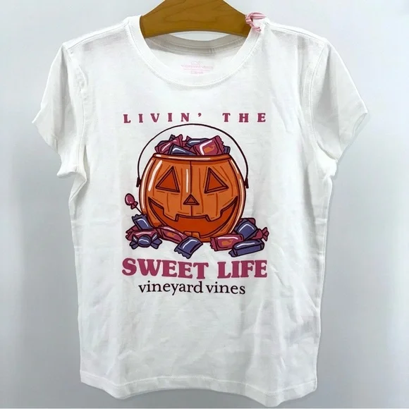Vineyard Vines White Halloween Candy Kids T-Shirt