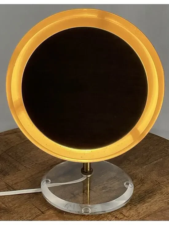 Vintage Rialto Lucite Magnifying Makeup Mirror Thumb Turn Switch