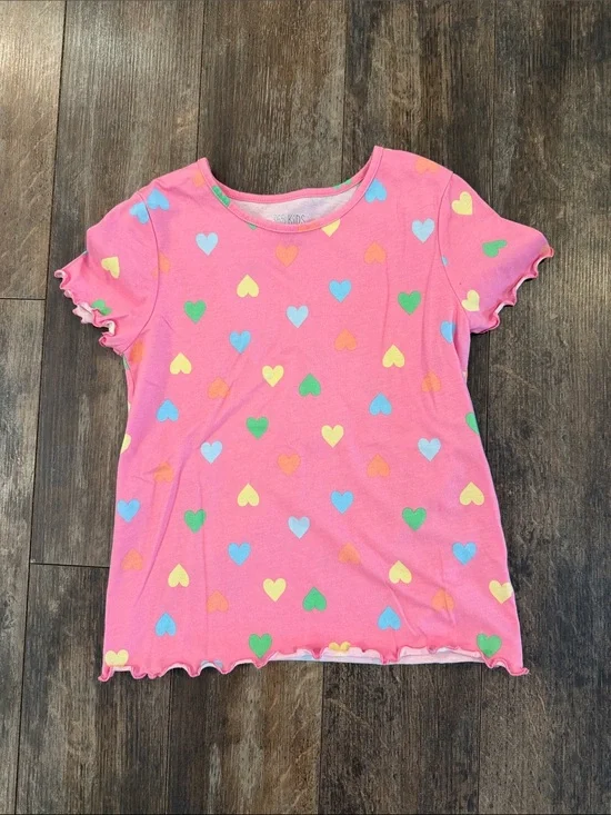 Garanimals Pink Short Sleeve Tee with Multicolor Heart Print