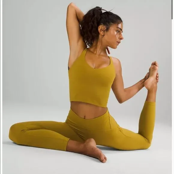 NWT New LULULEMON Instill HR High Rise Tight Legging Auric Gold AGLD 0