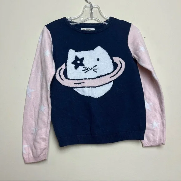 Tucker and Tate Cat Planet Stars‎ Pink & Blue Sweater