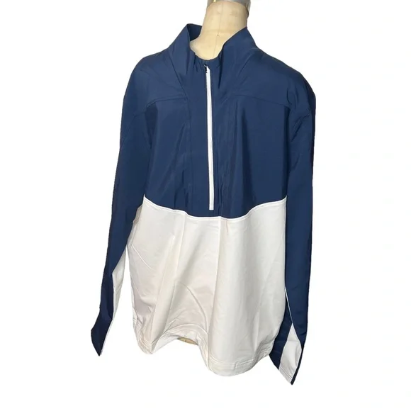 Under Armour blue and white colorblock windbreaker