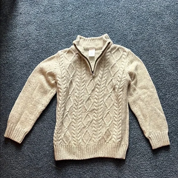 Gymboree Boys Beige Cable Knit Sweater