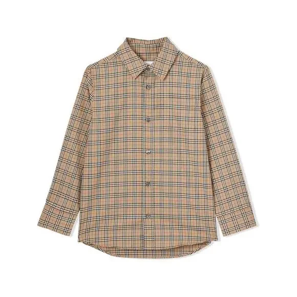 Burberry Kids Logo Vintage Check long sleeve shirt 8y