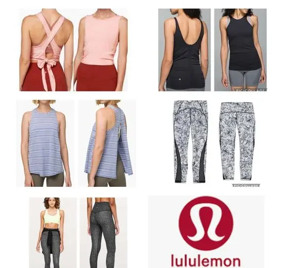 Lululemon 5-Piece Activewear Bundle Size 6 & Small Leggings Tanks Set