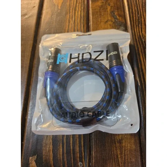 HHDZI NYLON BRAIDED BALANCED XLR CABLE AUDIO MICROPHONE CABLE 3'9