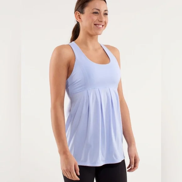 EUC w/ flaw-Lululemon Power Dance Tank‎ Heathered Lavender Dusk /Lavender Dusk