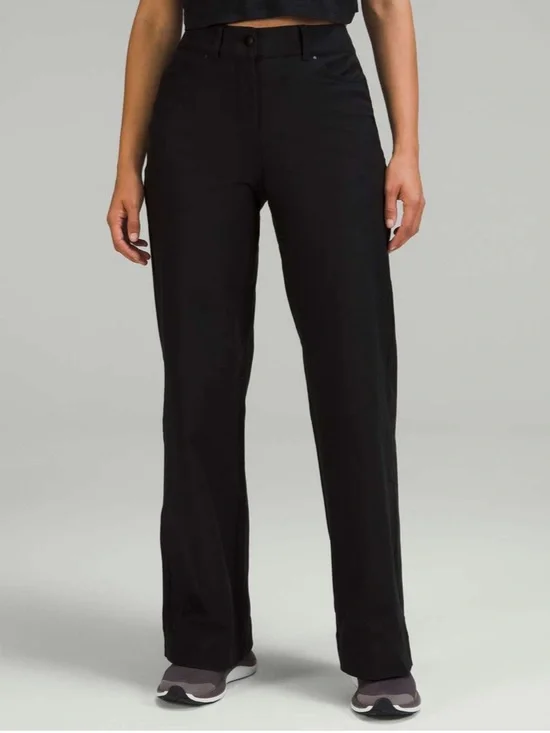 Lululemon City Sleek 5 Pocket Wide-Leg High-Rise Pant *Light Utilitech Black 27