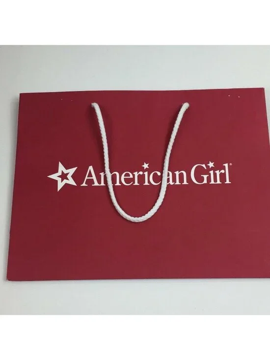AG American Girl Set 2 Red Medium Shopping Bags Star Logo