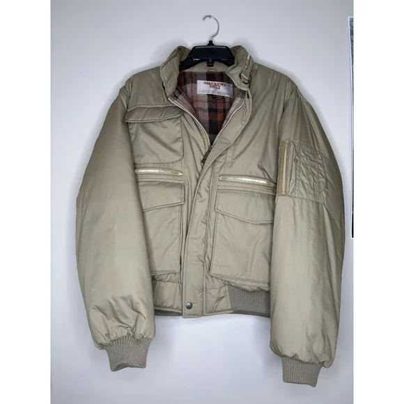 Aircrews Only Camel Goose Feather Jacket Vintage‎ Men's Large Minor Flaws